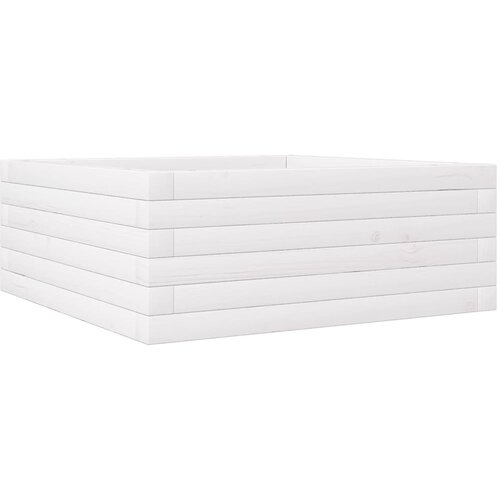  Vrtna sadilica bijela 60x60x23 cm od masivne borovine Slike