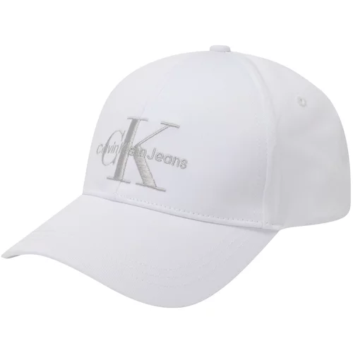 Calvin Klein Kapa s šiltom Monogram Cap K60K610280 White/Silver Logo 0LI
