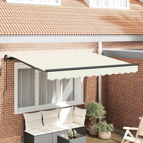  Skrovita tenda Krema 300 x 200 cm tkanina - Krema (antracitni okvir) 3 x 2 m Ručna Cijene