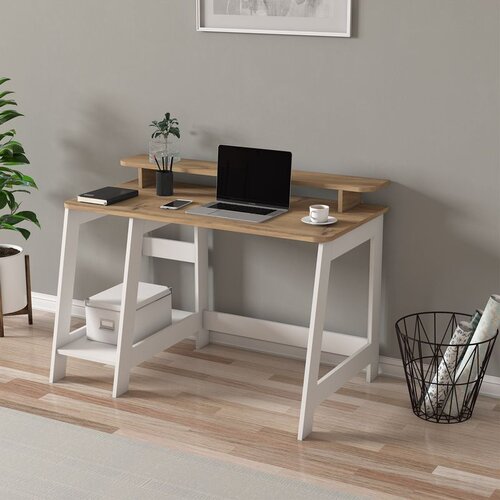Hanah home radni sto country - white, oak whiteoak study desk Cene