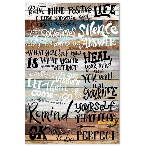  Slika - Positive Affirmations 60x90 Na talijanskom platnu Cene