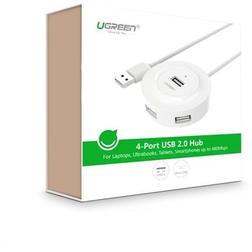 Ugreen USB 2.0 Hub 1/4 1m beli CR106 Slike