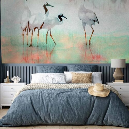  Foto tapeta - Cranes in Pastels 400x280 Standard Slike