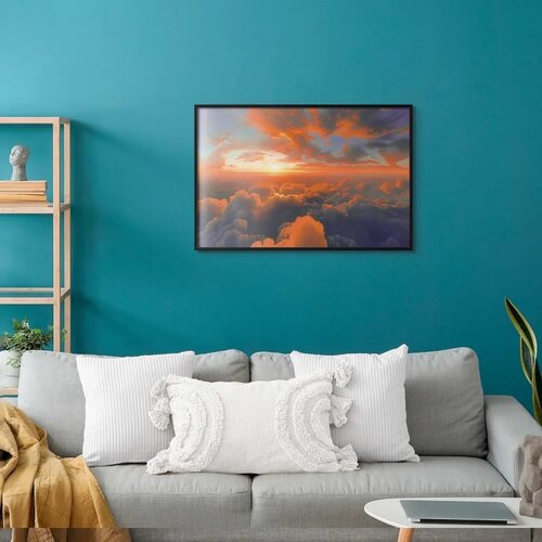  Plakat When Dawn Tickles the Clouds: A Color Show on the Morning Sky 30x21 Crni okvir Slike