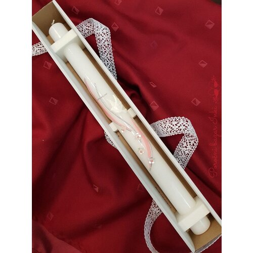  Krstne sveče s cvetjem, križcem in golobčkom KRSV 07 Cene