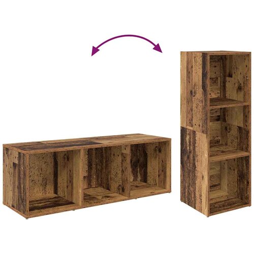  Set TV komoda Zidne 3 pcs Staro drvo 37 x 35 x 107 cm Slike