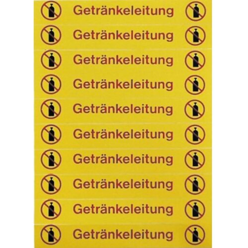 ich-zapfe Etiketni list Getränkeleitung 20x 100x10mm za cevovode pijač v gastronomiji, (5000216785) Cene