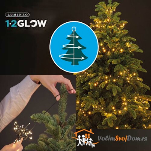  Novogodišnja LED rasveta za jelku 180cm-171L Toplo bela Lumineo 1-2 Glow 495461 Cene