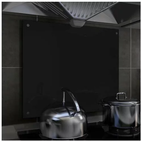  Kuhinjska zaščitna obloga črna 70x60 cm kaljeno steklo
