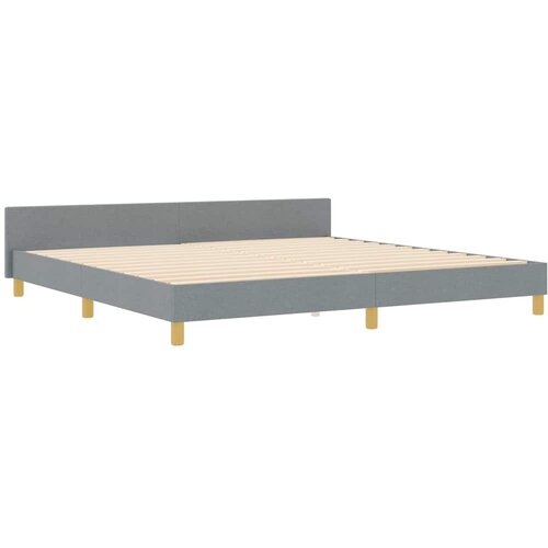  Krevetna konstrukcija Svjetlosiva 200 x 200 cm tkanina Slike