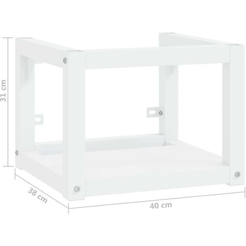  stenski kopalni&amp;scaron;ki regal bel 40x38x31 cm železo, (20580032) Slike