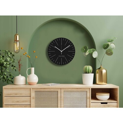 Wallity Zidni sat 1T261214-Syh3Byz, 35x35 cm, Crni Cene