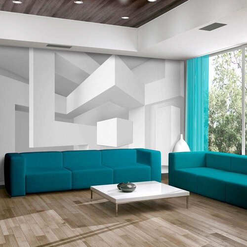 Tapeta - White geometry 150x105 Slike