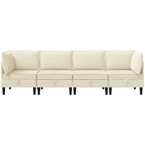  Set namje&amp;scaron;taja za dnevni boravak 4 pcs Krem Tkanina Slike
