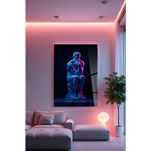 WALLXPERT Hhlneon0013 - Vi&scaron;enamenska Dekorativna Slika od Temperiranog Stakla 50 x 70 cm Cene