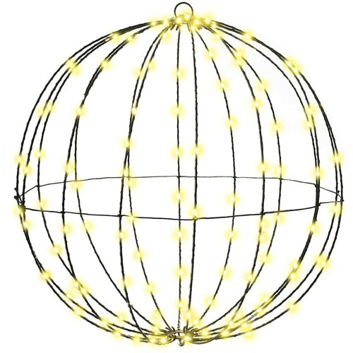 vidaXL Lopta s 160 LED svjetlima Topla bijela 50 cm Metal Cijene