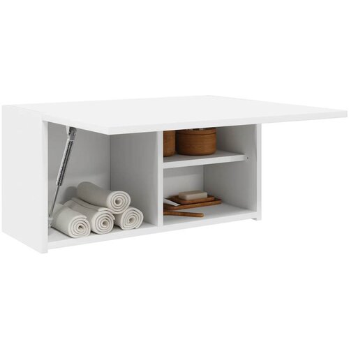 vidaXL Kopalniška stenska omarica bel 60x25x30 cm inž. les Cene