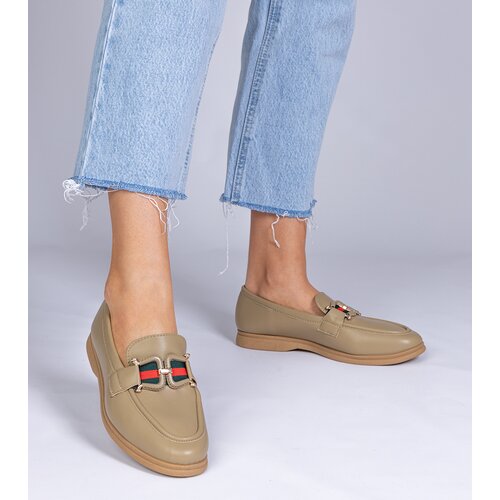 D/CEO marka niezdefiniowana Green faux leather loafers with decoration Kalenda Cijene