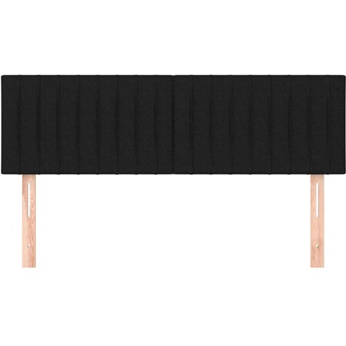  Uzglavlja crna 144x5x78/88 cm od tkanine Slike