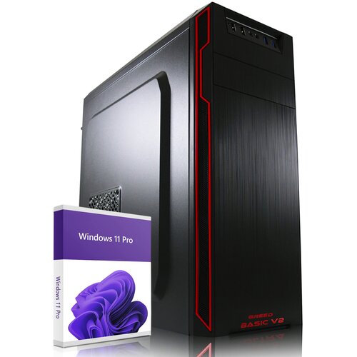 GREED Basic V2 PC - namizni / pisarni&scaron;ki računalnik - AMD Ryzen 5 4600G - 4,2 GHZ - 8GB RAM - 256 GB SSD - DVD+RW - USB 3.1 - WLAN - Windows 11 Pro, (21912886) Cene