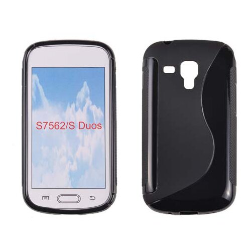  S silikonski ovitek Samsung Galaxy S Duos S7562, Trend S7560, Trend Plus črn Slike