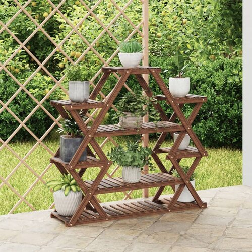 vidaXL Stojalo za rastline 110x25x105 cm trden les jelke Cene