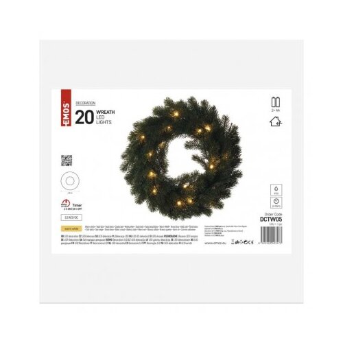 Emos LED božićna dekoracija 20xLED/2xAA prečnik 40 cm Slike