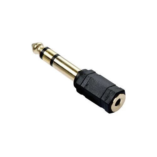 Lindy 35620 klinker avdio adapter [1x 6\,3 mm banana moški konektor - 1x priključna doza za 3\,5 mm banana moški konektor] črna, (20411473) Cene
