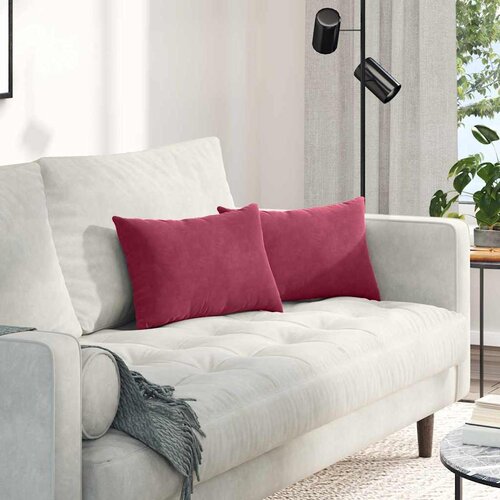 VidaXL jastučići za sofu 2 pcs boja crnog vina 50 x 30 cm Slike