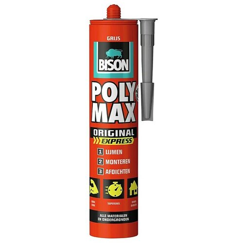 Bison Poly Max Univerzalno montažno ljepilo Express (Otporno na UV svjetlost, 425 g, Siva) Cijene