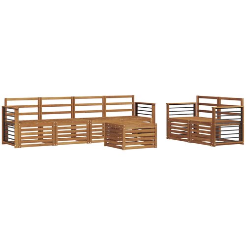  Setovi sofa 7 pcs Prirodna Čvrsto drvo akacije Slike