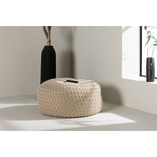 Venture Home okrugli puf Sam ⌀60 cm, bež Slike