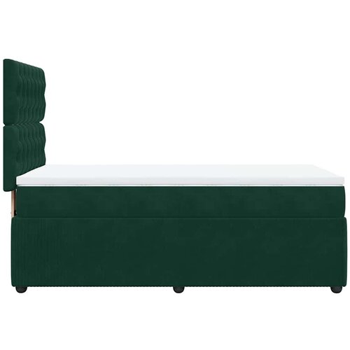 Box spring krevet s madracem tamnozeleni 80 x 200 cm bar&amp;scaron;unasti Slike