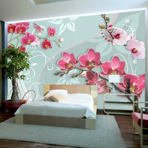  tapeta - Pink orchids - variation II 100x70