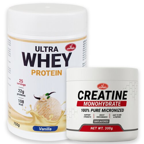 Olympic Ultra Whey Protein Vanila 750g + Creatine Monohydrate 300g Cene