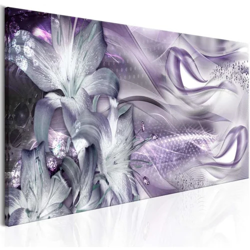  Slika - Lilies and Waves (1 Part) Narrow Pale Violet 135x45