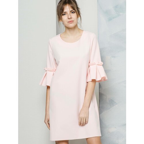 La Diva dress decorated with sleeves with wide pleats pink Cene