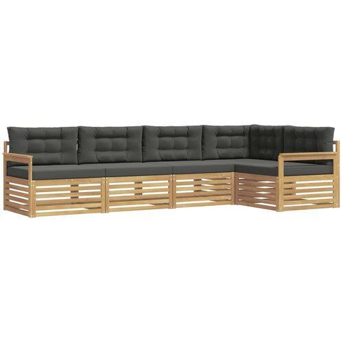 vidaXL Zunanja garnitura za sedenje 6 pcs Bela in antracit Poliester, (5000270776) Cene