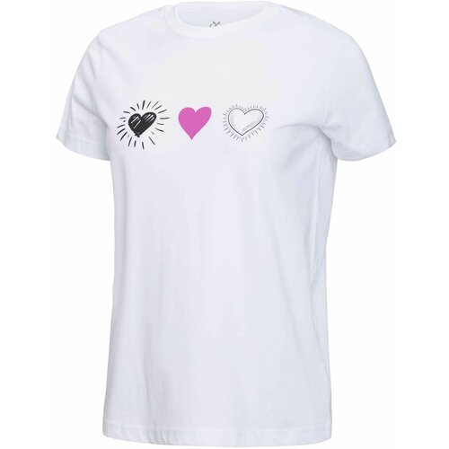  ženska majica heart graphic t-shirt - bela Cene
