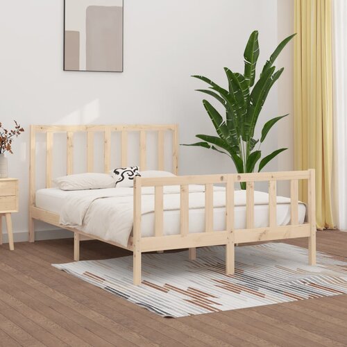 The Living Store Posteljni okvir iz trdnega lesa 120x190 cm - Posteljni Okvir, (21523534) Slike