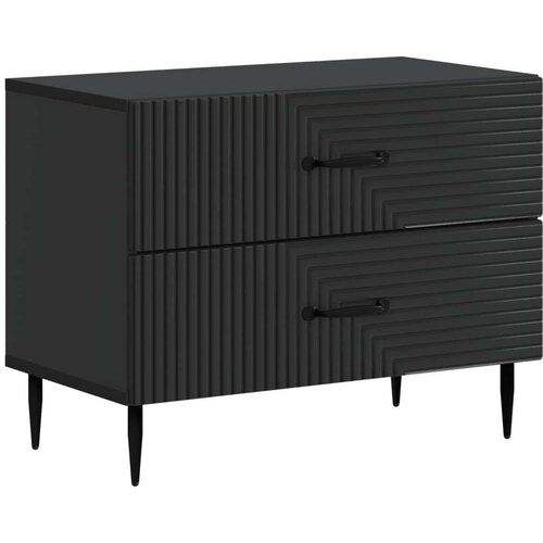  Noćni ormar Crna 62 x 34 5 x 47 5 cm Konstruirano drvo - Crna Cene
