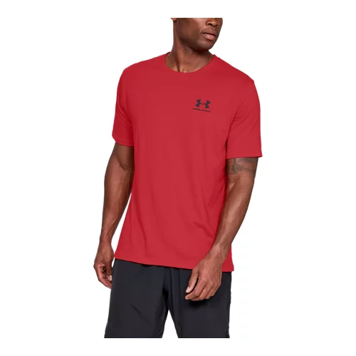Under Armour UA Sportstyle Left Chest SS Shirt, Red/Black, (20492955)