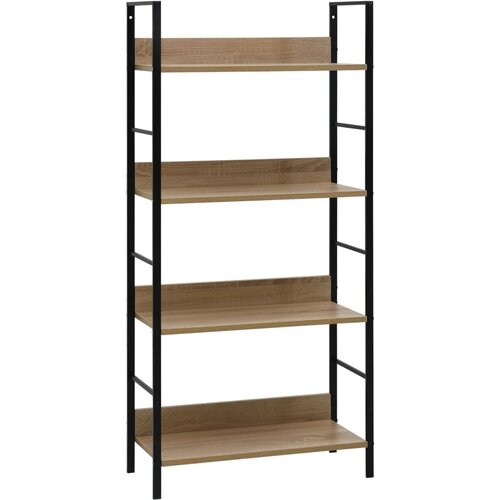 VidaXL knjižna polica 4-nadstropna hrast 60x27,6x124,5 cm iverna pl. Slike