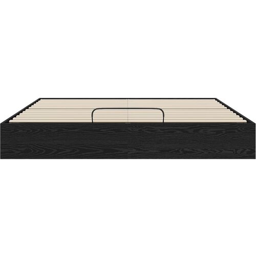  Otomanski krevet s pohranom Crni Hrast 203 x 180 x 25 cm Slike