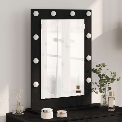 vidaXL Ogledalo za Toalet Crni Hrast Drvo 70 x 50 x 18 cm Cijene