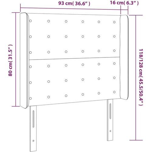  Uzglavlje s u&amp;scaron;ima krem 93x16x118/128 cm od umjetne kože Slike