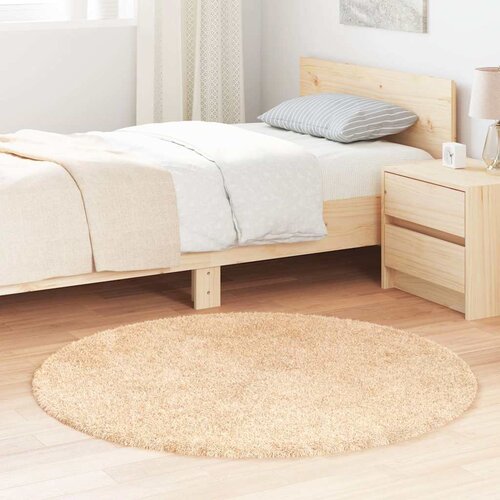 VidaXL Ko&amp;scaron;ata preproga bež 120x120 cm poliester Slike