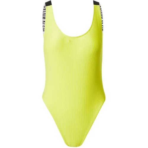 Calvin Klein Swimwear Jednodijelni kupaći kostim žuta / crna