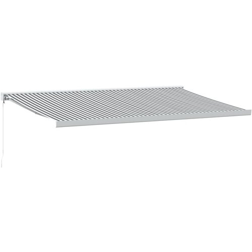 VidaXL Tenda na uvlačenje antracit-bijela 5x3 m od tkanine i aluminija Slike