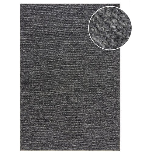 Flair Rugs Temno siva ročno tkana preproga iz me&scaron;anice volne 200x290 cm Minerals &ndash; Cene